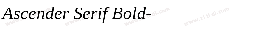 Ascender Serif Bold字体转换 Ascender Serif Bold字体转换